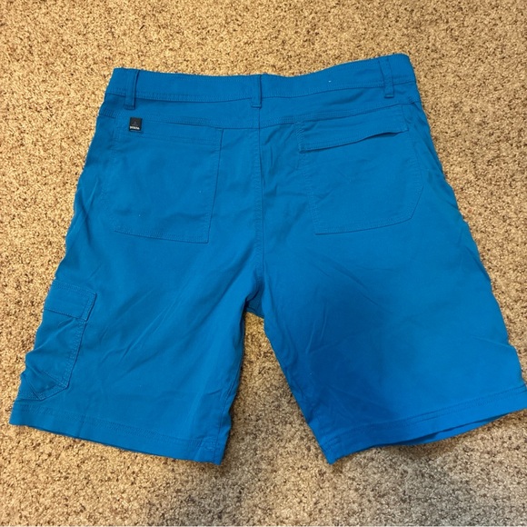 Prana Stretch Zion Shorts Mens 34 blue  Cargo Hiking Outdoor Belted Quick Dry - Picture 5 of 6